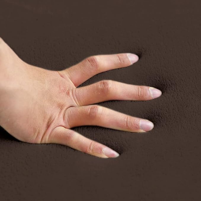 Loartee Coral Velvet Crawling Rug (6'8"x 6'8", Coffee) for Toddler Children Play Area Rug Yoga Mat Exercise Pad Carpet