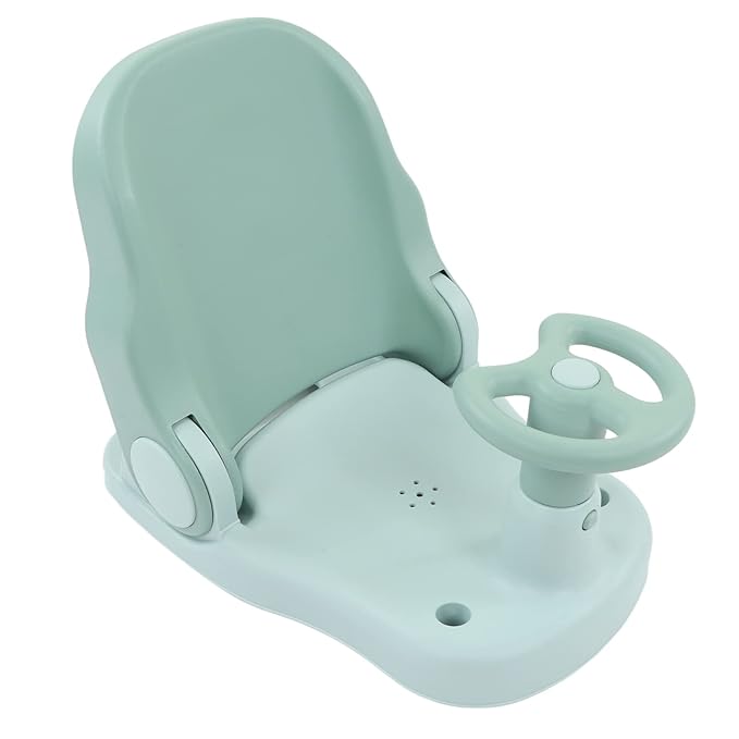 Baby Bath Seat - Infant Bathtub Seat for Sitting Up in The Tub, Baby Shower Chair with Backrest Support, Suction Cups for 6-18 Months (Green)