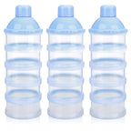 Accmor Formula Dispenser On The Go, 5 Compartments Stackable Formula Container for Travel, Baby Milk Powder Kids Snack Container, BPA Free