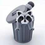 Articulated Racoon with Trash Can 3D Printed Racoon Trashcan Raccoon Raccoon Toy Articulated Racoon Fidget Toy for Kids (Raccoon with CAN)