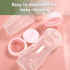 Haakaa Silicone Baby Food Dispensing Spoon Feeder 4oz - Infant Squeeze Cereal Feeder, Baby Fresh Food Feeder, Feed Bottle for Puree, Solid Baby Food, BPA Free, 4m+ Babies – Peach