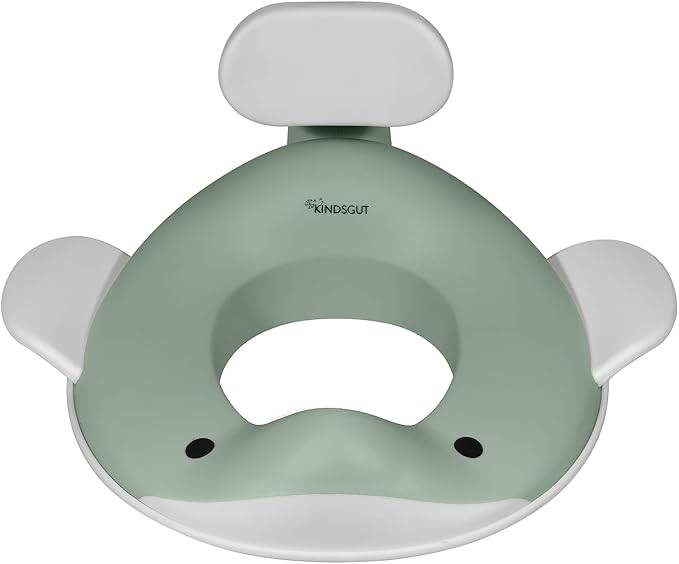 Kindsgut Potty Training Seat in whale design, designed in Germany, suitable for all toilet shapes non-slip toilet seat, Pistachio