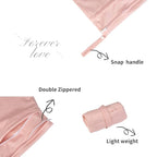 ALVABABY 3pcs Baby Cloth Diaper Wet/Dry Bags|Waterproof Reusable with Two Pockets|Travel, Beach, Pool, Daycare, Soiled Baby Items,Yoga，Gym Bag for Swimsuits or Wet Clothes (3 pcs in SML, Pink) 3L-B19