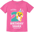 Baby Shark 2nd Birthday Shirt - Toddler Outfit for 2 Year Old Boy or Girl - Cute Kids Party Tee