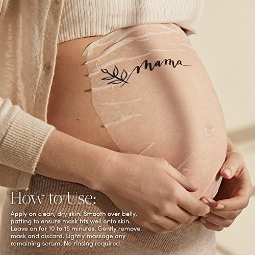 Evereden Soothing Belly Mask - 4 Belly Masks for Pregnant Women - One Size - Hydrating, Nourishing, & Soothing Pregnancy Skin Care Belly Masks - Clean & Vegan Pregnancy & Maternity Products