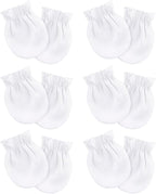 Newborn Baby Mittens No Scratch Cotton Elastic Wrist Gloves Infant Toddler Mittens for Baby Boy Girl 0-6 Months