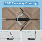 TSAYAWA Extra Wide Baby Gate with Door, 52.76~62.2 Inch Wide Presure Mounted No Drill Metal Auto Close Child Gate for Stair Doorway - Indoor Outdoor Safty Gate for Toddler Dog Doggie, Black