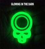 Skull Keychain Spinner,Glow Fidget Keychain,Spinning Keychain Fidget, Fidget Spinner Keychain Toys for Keys (Green)