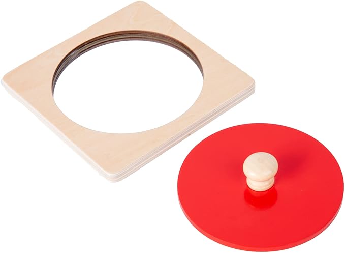 Montessori Baby Toys Play Kit - Montessori Mirror, Peekaboo, Knob Puzzle, Medium Spinning Drum - For 6-12 Months Toddlers