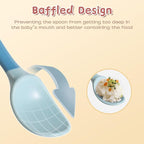 Baby Utensils Spoons and Forks Set Bendable Self-Feeding Silverware for Toddler Children with Travel Case Gum Friendly Food Grade (Yellow+Green, 2 Set)