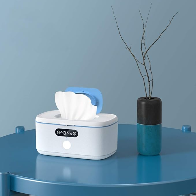 Bellababy Wipe Wamer for Vehicle and Home Use, Baby Wet Wipes Dispenser and Diaper Wipe Warmer with Night Light,Temperature Display,No Need Water and Sponge, ℉ and ℃ Convertible