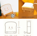 QANYI Toast Bread Night Light,Soft LED Toast Lamp with Cute Face Always Smile,Bedroom Table Lamps Graduation Gifts Ideas for Teen Girls 10 11 12 13 14 Year Old Girls