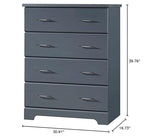 Storkcraft Brookside 4 Drawer Dresser (Gray) – GREENGUARD Gold Certified, Dresser For Nursery
