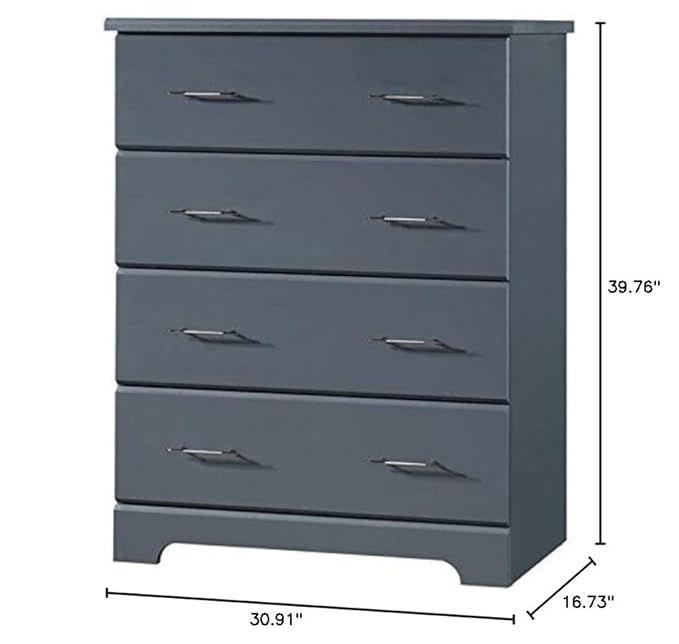 Storkcraft Brookside 4 Drawer Dresser (Gray) – GREENGUARD Gold Certified, Dresser For Nursery