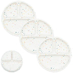 WeeSprout Silicone Divided Plates (No Lids), 100% Food Grade Silicone Divided Plates for Toddlers & Kids, Dishwasher & Microwave Safe