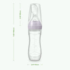 Haakaa Silicone Baby Food Dispensing Spoon Feeder 4oz - Infant Squeeze Cereal Feeder, Baby Fresh Food Feeder, Feed Bottle for Puree, Solid Baby Food, BPA Free, 4m+ Babies – Lavender