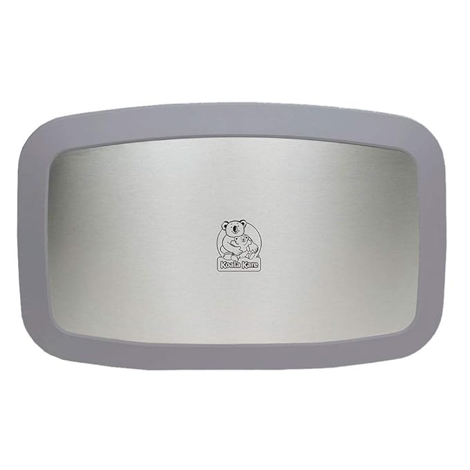 Koala Kare KB200-01SS Horizontal Wall-Mounted Changing Station - Polypropylene, Stainless/Gray