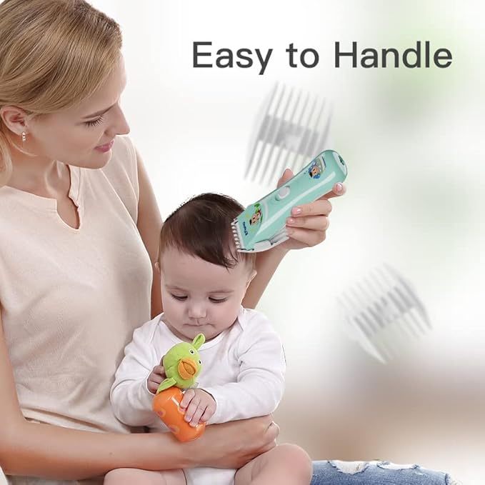 Baby Hair Clippers, Lower Noise Haircut Trimmers for Children with Autism and Sensory Sensitivity, Babies Infant Kids Waterproof Hair Cutting Kits