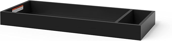 Child Craft Universal Changing Table Topper, Convert Dresser into a Changing Table Surface, Securely Attaches, Non-Toxic, Baby Safe Finish (Ebony)