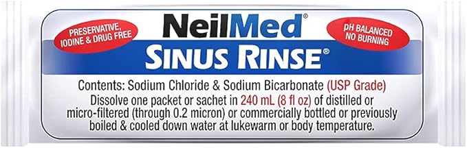 NeilMed HydroPulse Neo. Multi-Speed Electric Pulsating Nasal Sinus Irrigation System with 30 Sinus Rinse Premixed Packets.