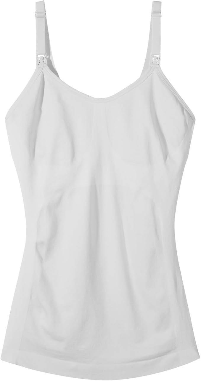 Women's Maternity Nursing Tank Tops with Built in Bra for Breastfeeding Camisoles Shirt 4Pack