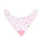 Pickle & Olive - Baby Bandana Girl Teething Bibs with Attached Silicone Teether - Set Of 4 -Leopard