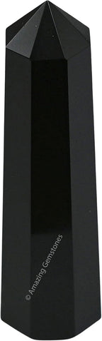 Amazing Gemstone Black Obsidian Crystal Towers ~ Natural Healing Crystal Point Obelisk for Reiki Healing and Crystal Grid (2" to 3" Inch)