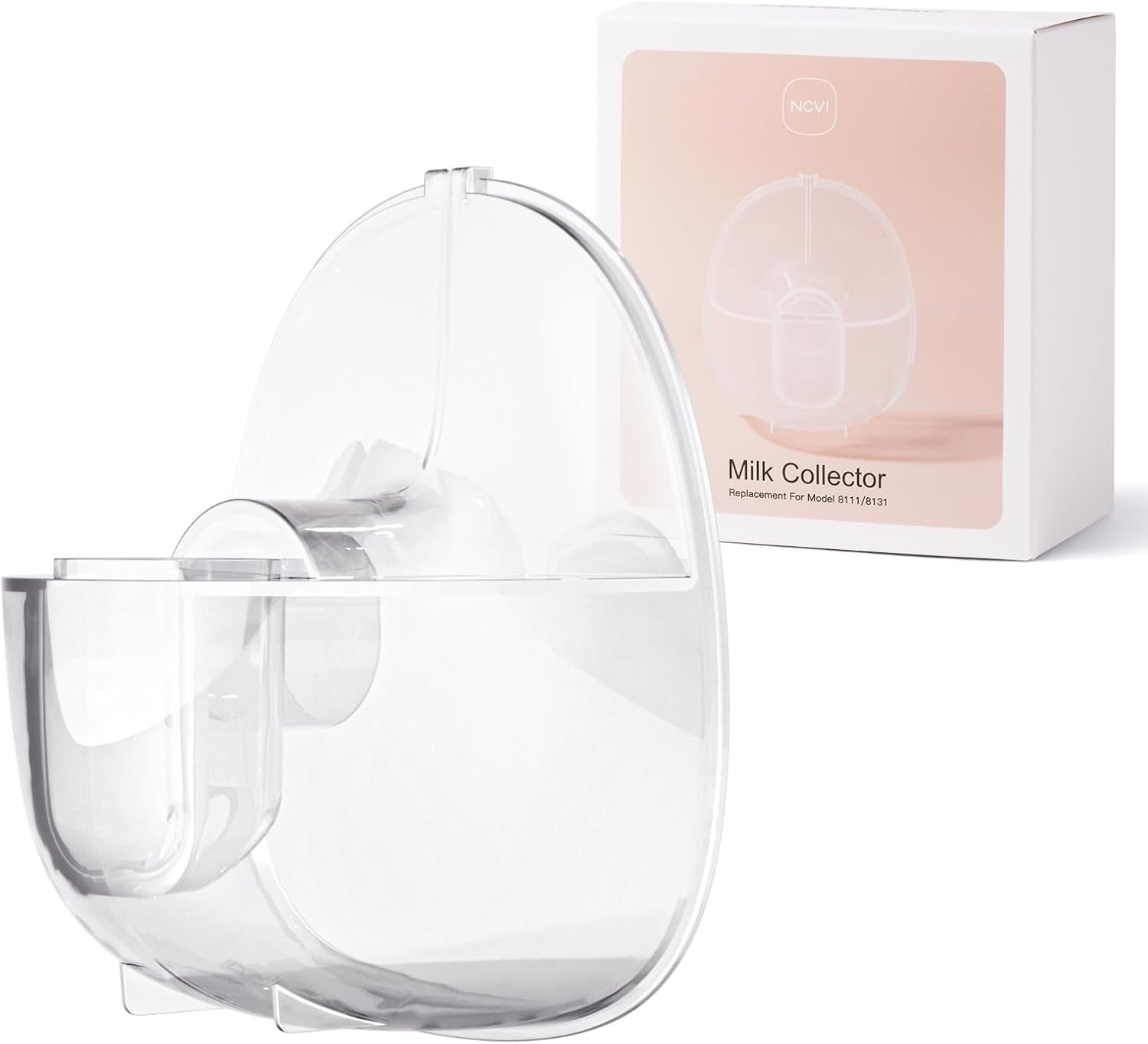 NCVI Replacement Milk Collector Cup Compatible with NCVI Wearable Breast Pump 8111/8131, Breast Pump Accessories, 24mm Flange, 1 PC