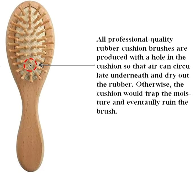 PandaEar Baby Hair Brush and Comb Set for Newborn| Natural Wooden Hairbrush with Soft Goat Bristles, Pear Wood Comb and Wooden Massage Brush for Infant, Toddler, Kids