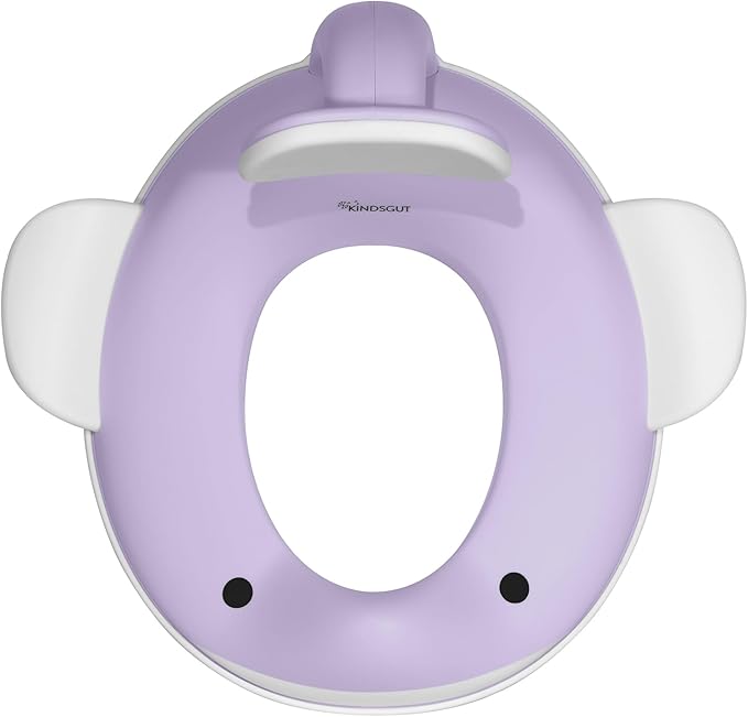 Kindsgut Potty Training Seat in whale design, designed in Germany, suitable for all toilet shapes non-slip toilet seat, Lilac
