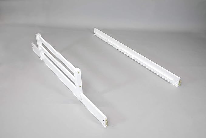 CC KITS Safety Guard Rail for Baby, Kids, and Children - Solid Wood Safety Bed Rail for Toddlers - Easy Installation - Premium Protection for Bunk, Twin, Full, Queen and King Size Beds - (White)