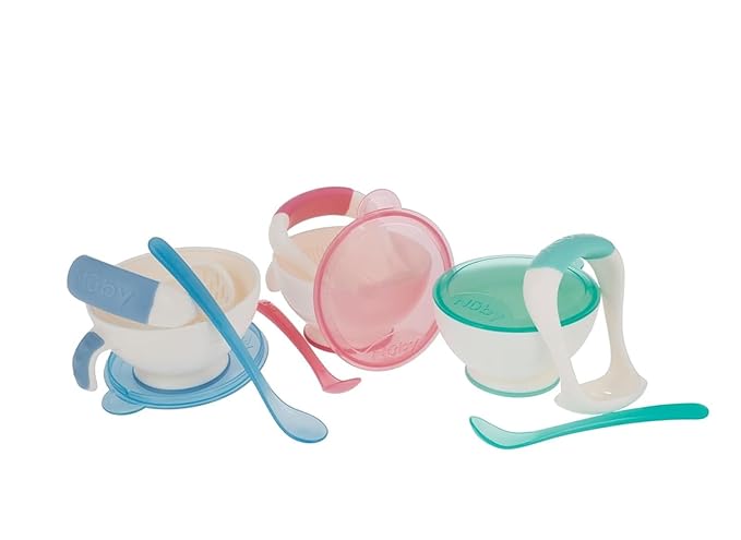 Nuby Garden Fresh Mash 'N' Feed 4 Piece Baby Preparation & Feeding System (Blue)