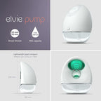 Elvie - Single, Wearable Breast Pump w/App - The Smallest & Quietest - Portable - Hands Free & Discreet - Automated w/Four Personalized Settings - Includes 3 Sets of Breast Shields