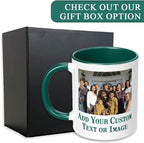 Personalized Coffee Mug, Custom Photo Text 11 Oz Ceramic Mug, Customized Picture Name Tea Cup, Unique Gift Idea, Taza Cafe Personalizadas Fotos, Cute Custom Gifts Mom Women Men, Father's Day, Green