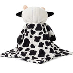 Love By Emi Baby Music Lovey Black & White Cow, Baby Sleep Soother for Crib & Cuddle Bedtime, White Noise with Heartbeat & Lullaby, Plush Sound Toy, Stuffed Animal for Newborns, Infants & Toddlers