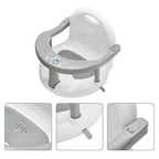 Foldable Baby Bathtub Seat - Non-Slip Bath Chair for Sitting Up, Shower Chairs for Newborn Infant 6-18 Months (Grey)