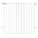 Babelio 34" Extra Tall Baby/Dog Gate with No Threshold Design Walk Thru Door, 26-43" Auto Close Safety Gate for Babies, Elders and Pets, Fits Doorways, Stairs, and Entryways, White