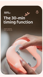 ATSUI Pig Night Light for Kids, Food Grade Silicone, Rechargeable, Tap Fun Kawaii Lamp for Kids Room, Adjustable Brightness, Cute Stuff for Boys Girls, Cute Gifts for Baby Children