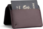 Bellroy Passport Cover (slimline travel wallet/pouch with card slots and space for cash plus travel documents) - DeepPlum