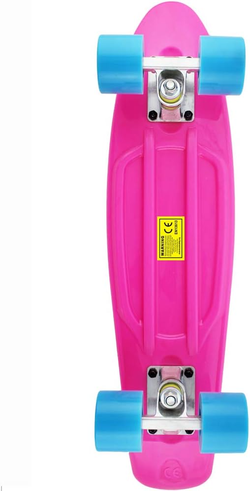 Skateboards Complete 22 Inch Mini Cruiser Retro Skateboard for Kids Boys Youths Beginners