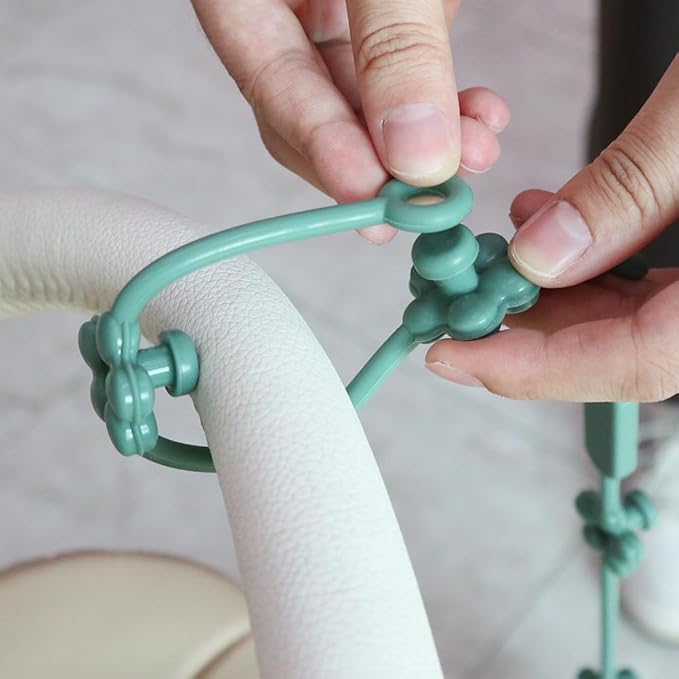 3Pcs Baby Silicone Teether Toy Set - Food-Grade Silicone Teething Relief Toys,Wooden Ring Teether Cute Bear Toy and Toy Straps for Babies 3-12 Months(Pink)