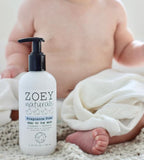Zoey Naturals Fragrance-Free Head to Toe Baby & Toddler Wash – Tear-Free Body Wash and Shampoo with Gentle pH for Sensitive Skin – 9.65 oz