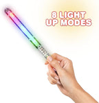 ArtCreativity Light Up Police Wands, Set of 12, Flashing LED Wand Sticks with Lanyards, Thrilling Light Show, Batteries Included, Birthday Party Favors, Carnival Prize, Goodie Bag Fillers for Kids