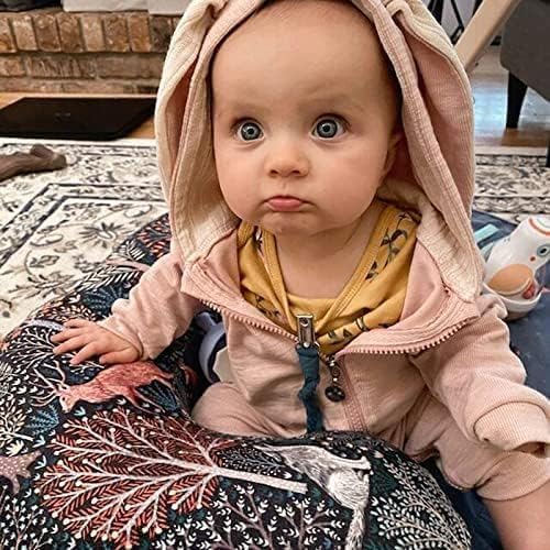 Nursing Pillow and Positioner, Breastfeeding, Bottle Feeding, Baby Sitting Support with Removable Ultra Soft Minky Cover, Tummy Time Support for Baby Boys and Girls (Lost Deer)