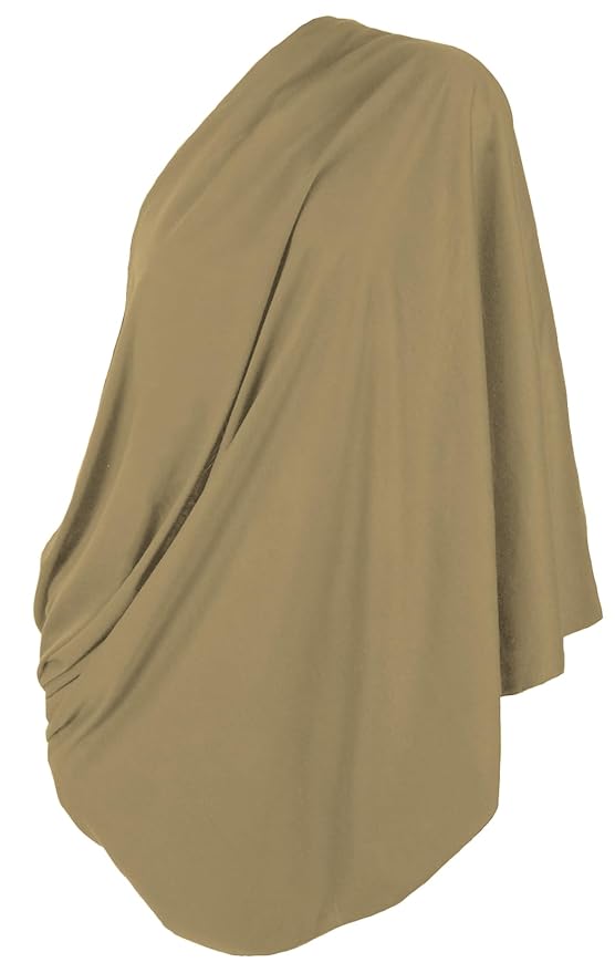 LK Baby Infinity Nursing Scarf Breastfeeding Cover Ultra Soft Premium Jersey Polyester- 100% AZO free and Safe for Baby (Light Brown)