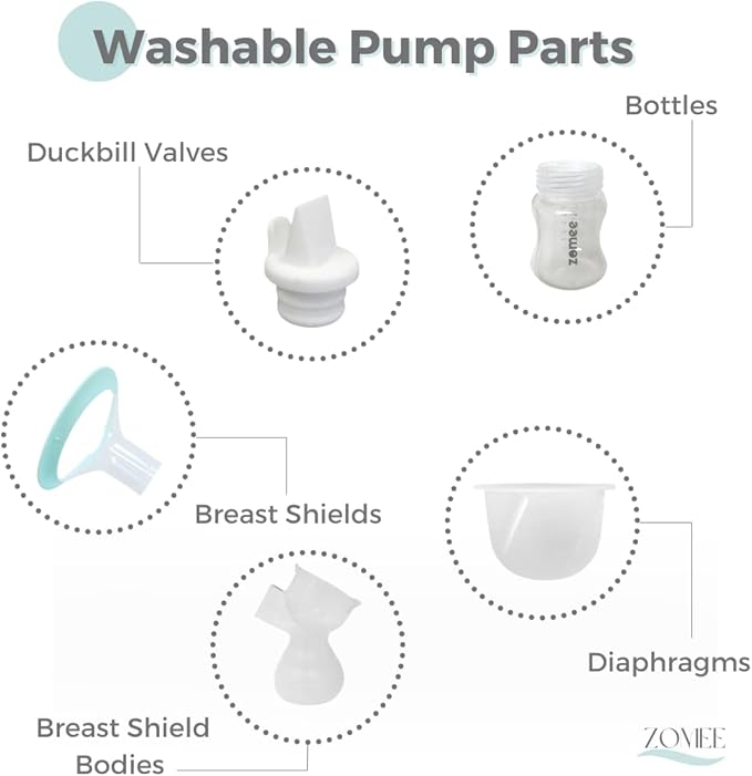 Zomee Air Tubes & Connectors for Z2 Breast Pump(2-Pack 80 CM) Durable & BPA-Free Replacement Tubing Parts