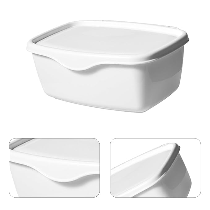 Totority 2pcs Wet Tissue Dispenser Box with Lid, Baby Wipe Holder, Plastic Tissue Storage Container for Home, Office, Bathroom, White