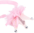 1st Birthday Crown Headband for Baby Girls - Gold/Pink Glitter Mini Crown
