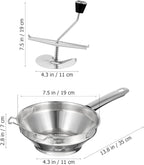 Gatuida Stainless Steel Rotary Food Mill for Tomato Sauce, Manual Potato Ricer, Handheld Potatoes Presser for Mashed Potatoes, Baby Food, Kitchen Tool (Silver)