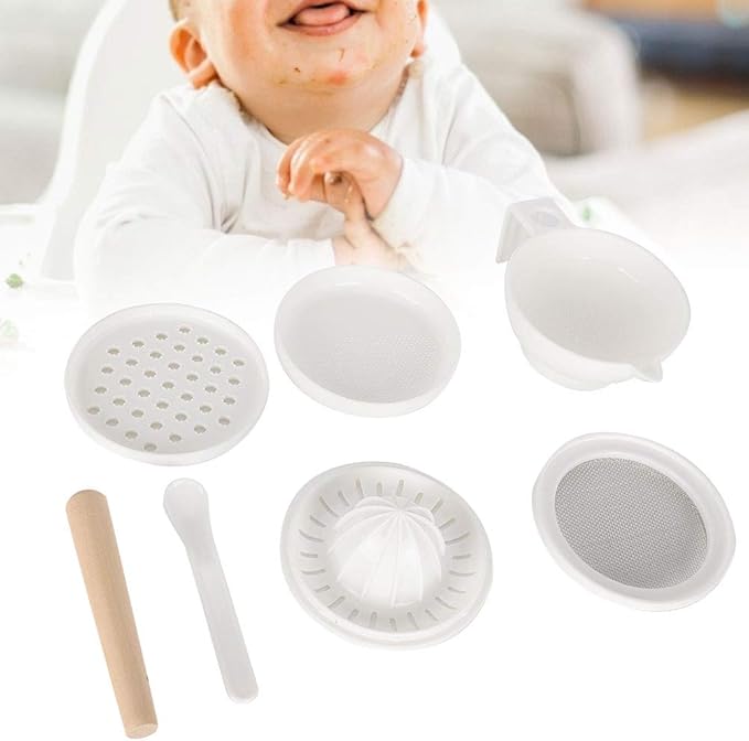Infant Food Supplement Grinder - Manual Grinding Bowl for Baby Puree - Portable Multi-Function Cooking Machine for Homemade Kids Food